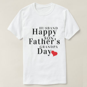 お父さんの夫と息子とおじいちゃんとの幸せな日 Tシャツ