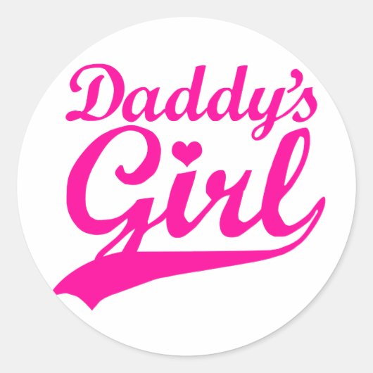 お父さんの女の子 ラウンドシール (正面)