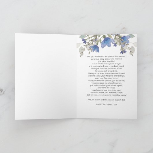 お父さんの好きな名前の付いた日 カード (内部)