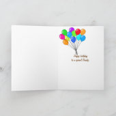 お父さんの子供の足跡のための誕生日 カード (内部)