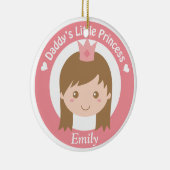 お父さんの小さいプリンセス、ティアラを持つかわいいプリンセス セラミックオーナメント (右)