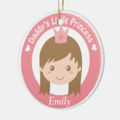 お父さんの小さいプリンセス、ティアラを持つかわいいプリンセス セラミックオーナメント (左)