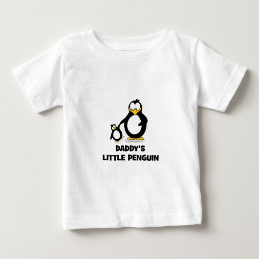 お父さんの小さいペンギン ベビーTシャツ (正面)