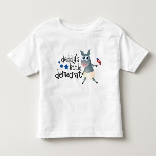 お父さんの小さい民主党員はティーをからかいます トドラーTシャツ (正面)