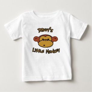 お父さんの小さい猿 ベビーTシャツ