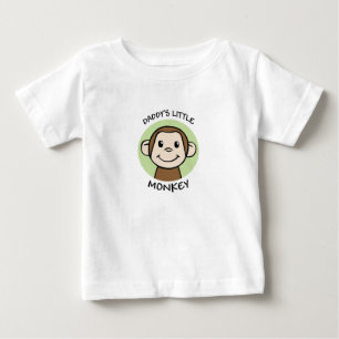 お父さんの小さい猿 ベビーTシャツ