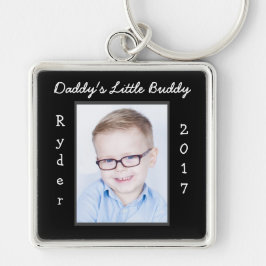 お父さんの小さい相棒の写真Keychainはカスタマイズ キーホルダー