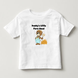 お父さんの小さい農場労働者のTシャツおよびギフト トドラーTシャツ