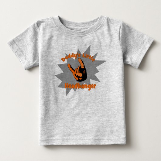 お父さんの小さいHeadbanger ベビーTシャツ (正面)