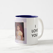 お父さんの小さな女の子のコップ! ツートーンマグカップ (正面右)