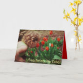 お父さんの小さな女の子の父の日カード カード (黄色い花)