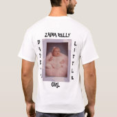 お父さんの小さな女の子のTシャツ Tシャツ (裏面)