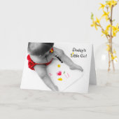 お父さんの小さな女の子I愛赤いハートを持つパパ カード (黄色い花)