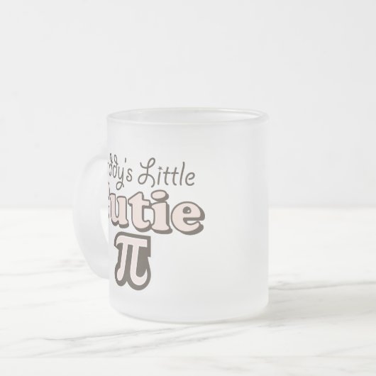 お父さんの少しかわいこちゃんPi曇らされたガラス フロストグラスマグカップ (正面左)
