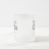 お父さんの少しかわいこちゃんPi曇らされたガラス フロストグラスマグカップ (中央)