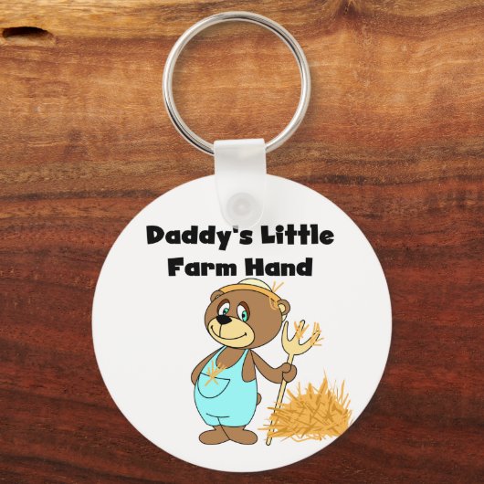 お父さんの少し農場労働者のTシャツおよびギフト キーホルダー (正面)