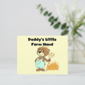 お父さんの少し農場労働者のTシャツおよびギフト ポストカード (スタンド正面)