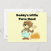 お父さんの少し農場労働者のTシャツおよびギフト ポストカード (正面/裏面)