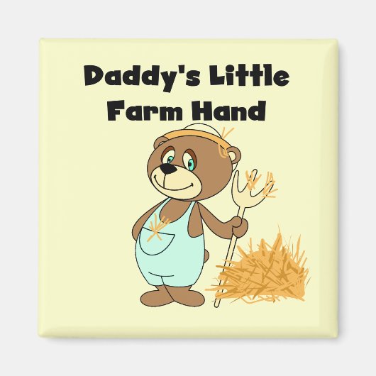 お父さんの少し農場労働者のTシャツおよびギフト マグネット (正面)