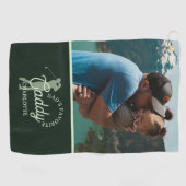 お父さんの愛するキャディの写真 ゴルフタオル (横)