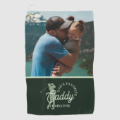 お父さんの愛するキャディの写真 ゴルフタオル (正面)