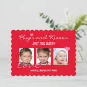 お父さんの抱擁のためのバレンタインデーの写真カード シーズンカード (スタンド正面)