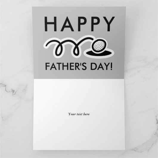 お父さんの日おめでとうおもしろいございます カード (内部)