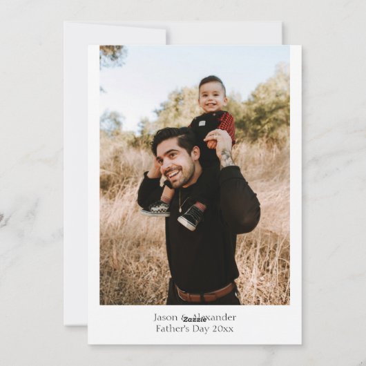 お父さんの日おめでとうございますBBQグリル写真 シーズンカード (裏面)