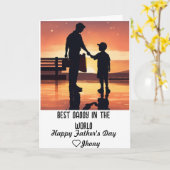 お父さんの日おめでとう カード (黄色い花)