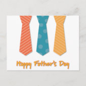 お父さんの日おめでとう　ネクタイ付き ポストカード (正面)