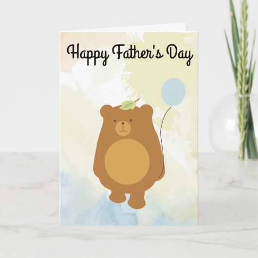 お父さんの日おめでとう – パパベアカード カード (正面)