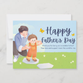 お父さんの日おめでとう ポストカード