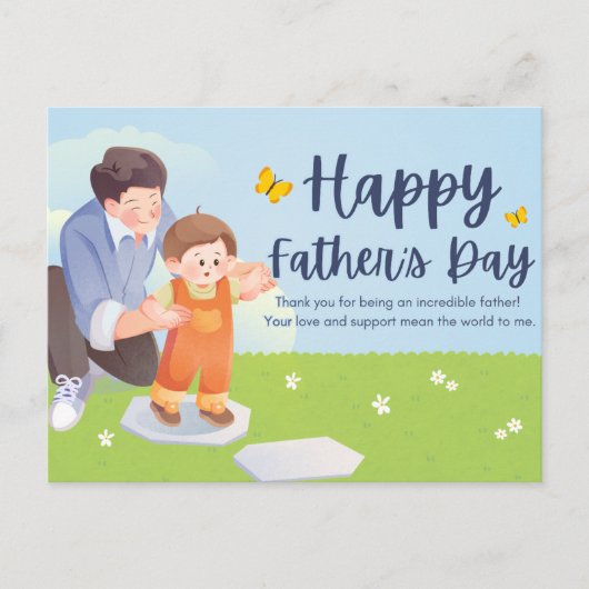 お父さんの日おめでとう ポストカード (正面)