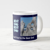 お父さんの日おめでとう！大型マグ海ビーチ ジャンボコーヒーマグカップ (正面右)