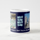 お父さんの日おめでとう！大型マグ海ビーチ ジャンボコーヒーマグカップ (正面)