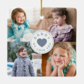 お父さんの日かわいいパパ愛する写真 セラミックオーナメント (裏面)