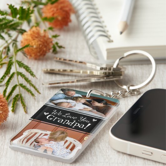 お父さんの日が大好きのおじいちゃん キーホルダー (正面右)