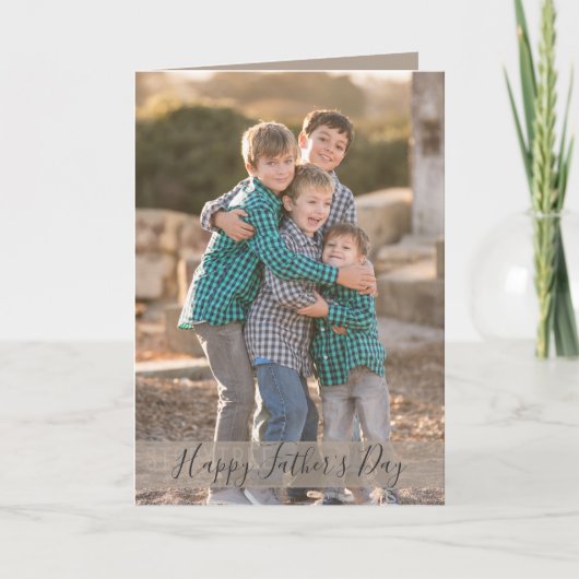お父さんの日が家族の写真を作る カード (正面)
