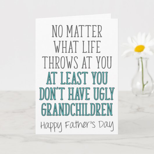 お父さんの日どんな命が投げても カード (小さな植物)