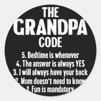 お父さんの日におじいちゃんが面白いミーム The Grandpa Co ラウンドシール