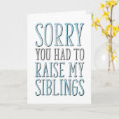 お父さんの日に兄弟姉妹を上げてごめん カード (黄色い花)