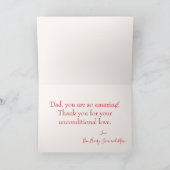 お父さんの日に家族の写真 カード (内部)