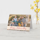 お父さんの日に家族の写真 カード (黄色い花)