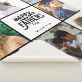 お父さんの日に家族の写真 シェルパブランケット (3/4)