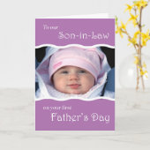 お父さんの日に義理の息子さんへ-写真 カード (黄色い花)