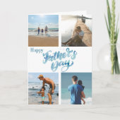 お父さんの日のおめでとうクール写真ミニマルのコラージュカード カード (正面)