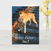 お父さんの日のお祝いのグリーティングカード カード (黄色い花)