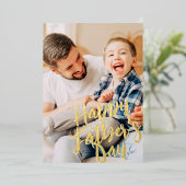 お父さんの日のシンプルモダンカスタムフォト 箔シーズンカード (立ち正面)