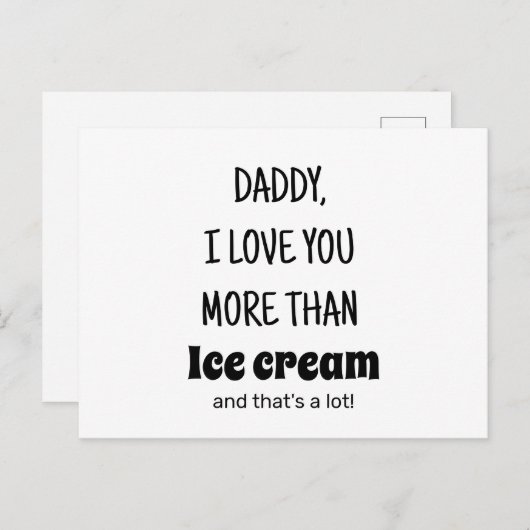 お父さんの日のプレゼント、ユーモアあふれる誕生日ギフト ポストカード (正面/裏面)