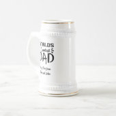 お父さんの日の贈り物の私用メッセージ ビールジョッキ (正面左)